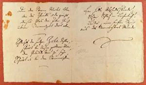 Schiller Prints: From the Ode to Joy (An die Freude). Autograph manuscript, 1785