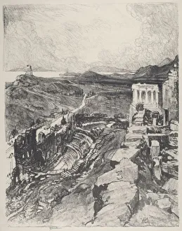 Acropolis Gallery: The Odeon, Athens, 1913. Creator: Joseph Pennell