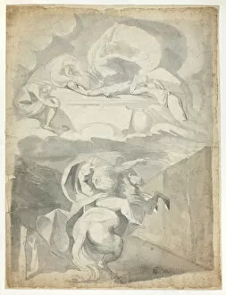 Fussli Heinrich Gallery: Odin in the Underworld, 1770/72. Creator: Henry Fuseli