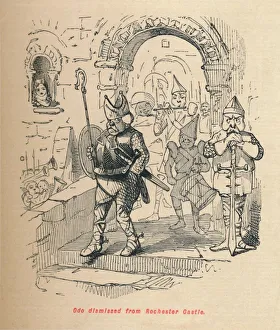 Agnew Co Prints: Odo dismissed from Rochester Castle, c1860, (c1860). Artist: John Leech