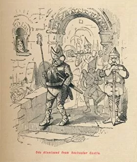 The Comic History Of England Gallery: Odo dismissed from Rochester Castle, c1860, (c1860). Artist: John Leech