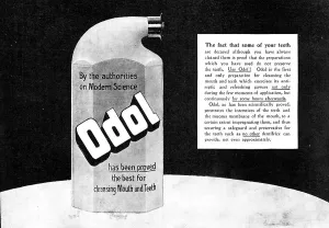Teeth Prints: Odol has been proved the best for cleansing Mouth and Teeth, 1909. Creator: Unknown