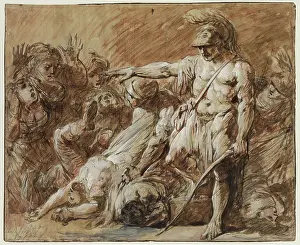 Crayon Prints: Odysseus Ordering Telemachus to Cleanse the Hall of the Dead