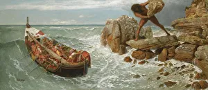 Bocklin Gallery: Odysseus and Polyphemus, 1896. Artist: Bocklin, Arnold (1827-1901)