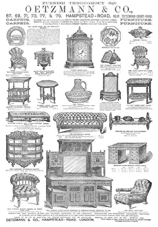 Scrutoire Prints: Oetzmann & Co, Furniture, 1883. Creator: Unknown