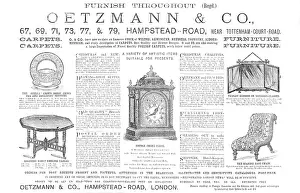 Timepiece Prints: Oetzmann & Co. furniture, 1883. Creator: Unknown