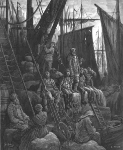 Billingsgate Wharf Gallery: Off Billingsgate, 1872. Creator: Gustave Doré