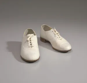 Off-white oxford shoes worn by Cab Calloway, mid 20th-late 20th century. Creator: Capezio Off-white oxford shoes worn by Cab Calloway, mid 20th-late 20th century. Creator: Capezio
