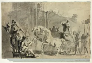 Romans Prints: The Offensive Triumph of Camillus, n.d. Creator: Sawrey Gilpin