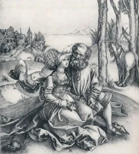 Proposal Prints: The Offer of Love, 1495 (1906). Artist: Albrecht Durer
