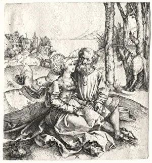 The Offer of Love (or The Ill-Assorted Couple), 1495-1496. Creator: Albrecht Dürer (German