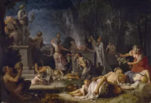Ancient Roman Festivals Gallery: The Offering to Bacchus, 1720. Artist: Houasse, Michel-Ange (1680-1730)