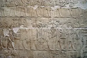 Offering bearers relief, Mastaba of Kagemni, Saqqara, Egypt, Old Kingdom, 2350 BC (2019). Creator: Unknown