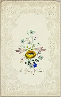 Nesting Gallery: An Offering of Love (valentine), c. 1840. Creator: George Kershaw