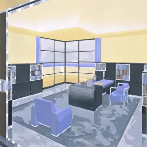 Soft Prints: Office, 1920s. Creator: Jacques Meistermann (fl. 1920)
