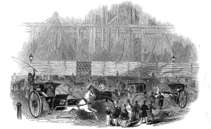 Investment Prints: Office of the Board of Trade - scene on Sunday night, 1845. Creator: Ebenezer Landells