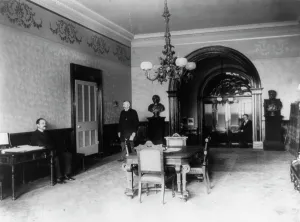 Lobby Prints: The office lobby in the White House
