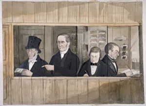 Clerk Gallery: The office of Messre Charles Greenwood and Co, London, c1840