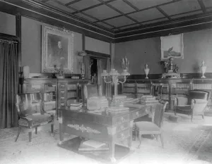 Office in Senator Philander Knox house, Washington, D.C. between 1890 and 1950. Creator: Frances Benjamin Johnston