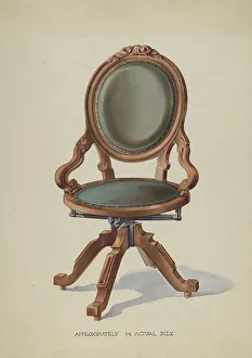 Office Swivel Chair, c. 1936. Creator: George Kirschner