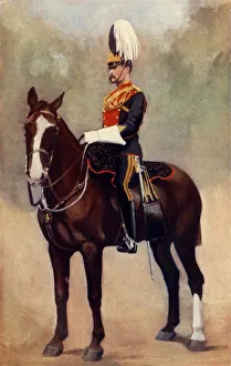 On Horseback Prints: Officer of the Ninth Lancers, 1900. Creator: Unknown