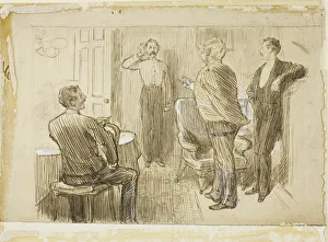 Keene Charles Samuel Prints: Officer and Orderly, 1870 / 91. Creator: Charles Samuel Keene
