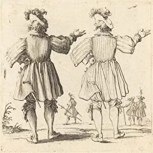 Plumed Gallery: Officer with Plume, Seen from Behind, 1617 and 1621. Creator: Jacques Callot