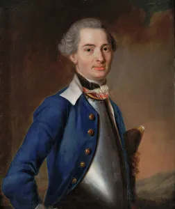 Officer portrait, (c1760s). Creator: Johan Henrik Scheffel