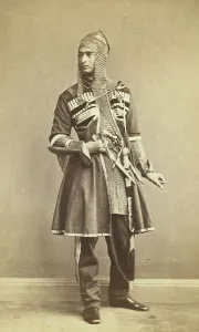 Chainmail Prints: Officer of Sesghian(?) Regt, St Petersburg, between 1870 and 1886. Creator: Unknown