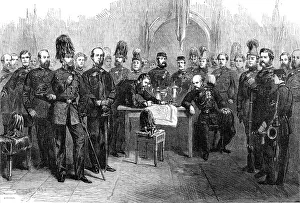 Trophies Prints: Officers of the 1st Surrey Volunteer Rifle Corps. 1864. Creator: W Thomas