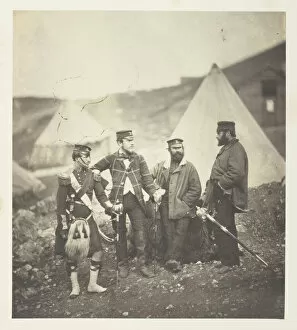 Crimean War Gallery: Officers of the 42nd Highlanders, 1855. Creator: Roger Fenton