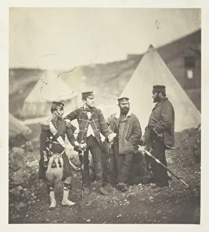 Crimea Ukraine Gallery: Officers of the 42nd Highlanders, 1855. Creator: Roger Fenton