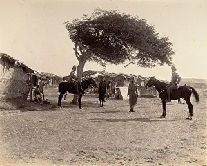 Quarantine Prints: Officers on horseback in the Nusserpuri camp