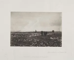 Officers on the Lookout at Cathcarts Hill, 1855. Creator: Roger Fenton (British, 1819-1869)