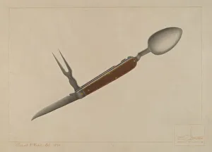 Officers Mess Prints: Officers Mess Knife, c. 1938. Creator: Vincent P. Rosel