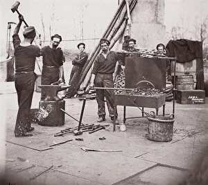 Anvil Gallery: Officers of U.S.S. Hunchback, 1861-65. Creator: Unknown
