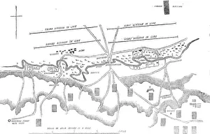 Land Prints: Official Plan of the Battle of the Alma - Distribution of the British Troops