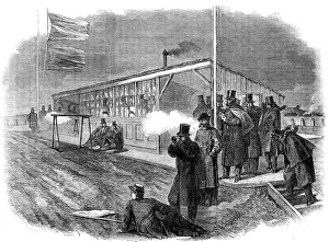 Plumstead Greenwich England Prints: Official trial of small-bore rifles on Plumstead Marshes: firing from the rests