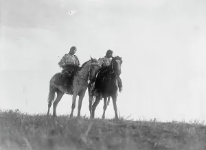 Oglala Prints: Ogalala[sic] girls, c1907. Creator: Edward Sheriff Curtis