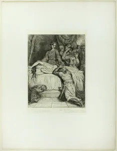Murdered Prints: Oh! Oh! Oh!, plate fourteen from Othello, 1844. Creator: Theodore Chasseriau