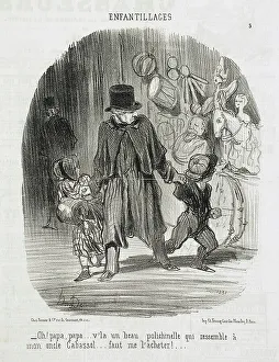 Oh! Papa, Papa...v'là un beau polichenelle.. 1851. Creator: Honore Daumier