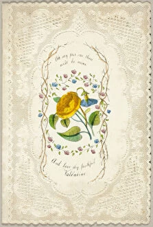 Lower Case Collection: Oh Say Fair One Thou Will be Mine (valentine), c. 1840. Creator: George Meek