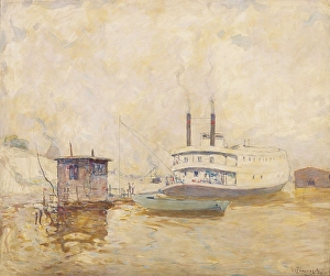 Paddle Steamers Prints: Ohio River Boat, 1934. Creator: William Forsyth