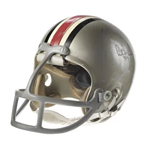 Autograph Gallery: Ohio State Buckeyes football helmet worn by Archie Griffin, 1972-1975. Creator: Riddell