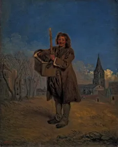 Watteau Prints: Oil on canvas by Jean-Antoine Watteau entitled The Savoyard Boy with marmot (1716)