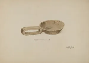 Holt Geoffrey Prints: Oil Wood Ladle, 1935 / 1942. Creator: Geoffrey Holt