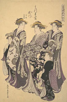 Hosoda Prints: The Oiran Segawa of Matsubaya (the House of Pine), ca. 1788. Creator: Hosoda Eishi