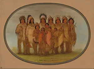 Machete Prints: Ojibbeway Indians in Paris, 1861 / 1869. Creator: George Catlin
