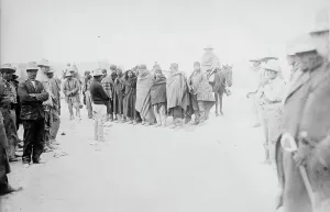 Photographglass Negative Prints: Ojinaga -- Captured Federals awaiting death