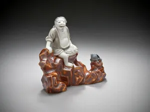 Taoism Prints: Okimono in the Form of the Daoist Immortal Gama and a Toad